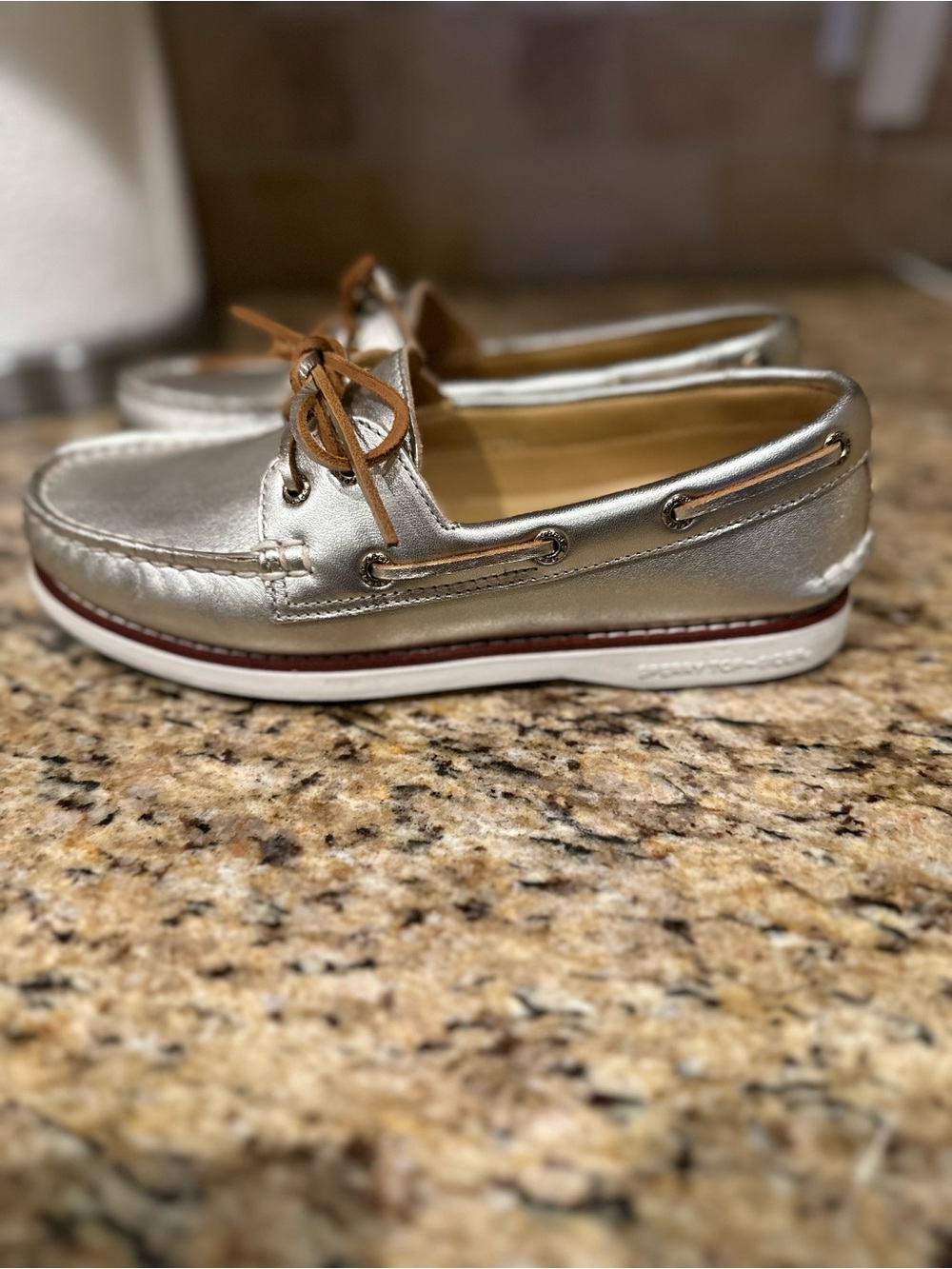 Metallic Gold Sperry Topsider Boat Shoes
